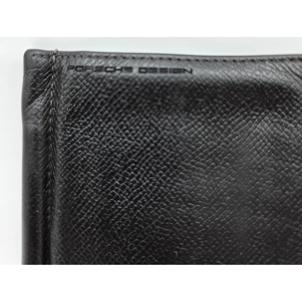 RARE Porsche Design Leather Bifold Money Clip Wallet Mens Luxury Accessory